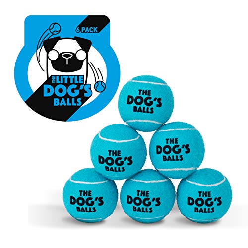 The Little Dog's Bälle, Hunde-Tennisbälle, klein, blau, 6 Stück von The Dog's Balls