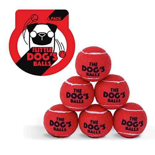 The Little Dog's Balls Tennisbälle für Hunde, klein, Rot, 6 Stück von The Dog's Balls