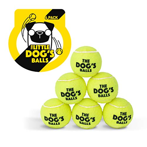 The Little Dog's Balls Tennisbälle für kleine Hunde, Gelb, 6 Stück von The Dog's Balls