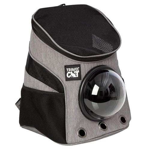 Fat Cat Mini Rucksack Carrier - Premium Pet Carrier Fluggesellschaft zugelassen mit Raumkapsel Bubble für kleine Katzen, Kätzchen - Katzenrucksack Träger für Reisen, Wandern, Haustierbedarf und von The Fat Cat
