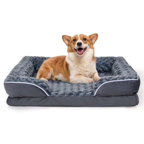 The Fellie Hundebett, wasserdichtes Hundesofa mit abnehmbarem Bezug, orthopädische Hundebetten, mittelgroß, rutschfest, großes Haustierbett, Couch für Hundekäfig-Matratze, Memory-Schaum, Haustiersofa The Fellie Hundebett, wasserdichtes Hundesofa mit abnehmbarem Bezug, orthopädische Hundebetten, mittelgroß, rutschfest, großes Haustierbett, Couch für Hundekäfig-Matratze, Memory-Schaum, Haustiersofa von The Fellie