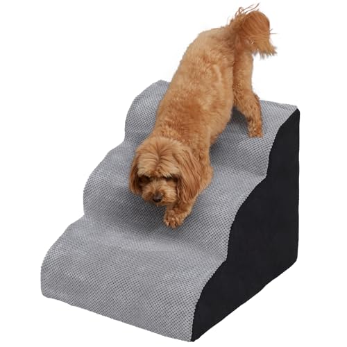 The Fellie Hundetreppe für kleine Hunde, Haustiertreppe 35 cm hoch aus Schwamm, wasserdichte Leiter 3 Stufen für Hunde Katzen, rutschfeste Katzentreppe mit Abnehmbarem Waschbarem Bezug für Bett, Sofa The Fellie Hundetreppe für kleine Hunde, Haustiertreppe 35 cm hoch aus Schwamm, wasserdichte Leiter 3 Stufen für Hunde Katzen, rutschfeste Katzentreppe mit Abnehmbarem Waschbarem Bezug für Bett, Sofa von The Fellie