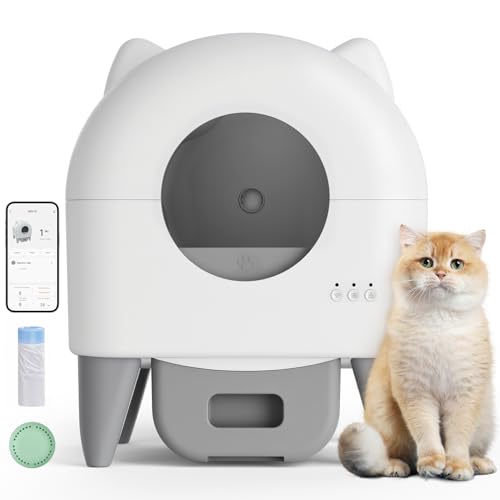 The Fellie Selbstreinigende Katzentoilette, 76L Automatische Katzentoilette mit APP-Steuerung, Geruchsentfernung, Sicherheitsschutz, große Kapazität für mehrere Katzen, herausnehmbares waschbares The Fellie Selbstreinigende Katzentoilette, 76L Automatische Katzentoilette mit APP-Steuerung, Geruchsentfernung, Sicherheitsschutz, große Kapazität für mehrere Katzen, herausnehmbares waschbares von The Fellie