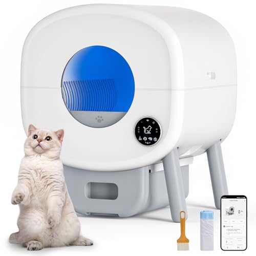 Fellie Selbstreinigende große Katzentoilette für mehrere Katzen, automatisch, mit Sicherheitsschutz & APP-Steuerung, Geruchskontrolle, inklusive 1 Rolle Müllbeutel Fellie Selbstreinigende große Katzentoilette für mehrere Katzen, automatisch, mit Sicherheitsschutz & APP-Steuerung, Geruchskontrolle, inklusive 1 Rolle Müllbeutel von The Fellie