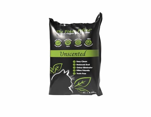 Tofu Katzenstreu | The Finer Feline | Premium-Ultra-saugfähig | Katzen- und Kätzchenfreundlich | Geruchshemmend | super hygienisch | vegan freundlich (6 Liter, geruchlos) von The Finer Feline