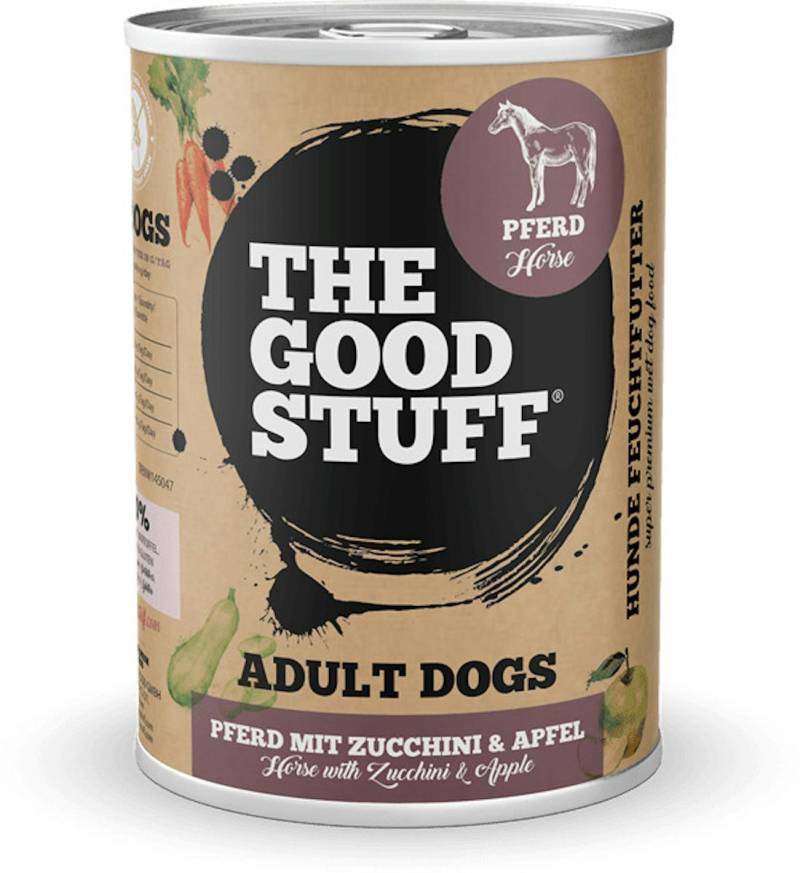 The Goodstuff Adult 400 Gramm Hundenassfutter Sparpaket 12 x 400 Gramm Horse und Zucchini