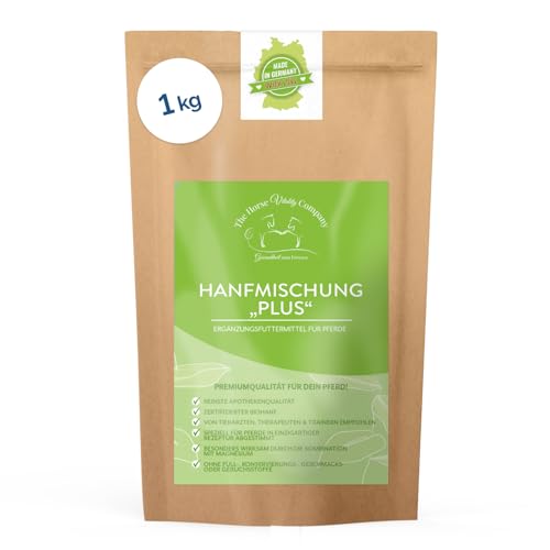 The Horse Vitality Company Hanfmischung Plus 1 kg Pulver | Ergänzungsfuttermittel für Pferde mit Hanf & Magnesiumcitrat| Muskelaufbau, Fell, Immunsystem & Nerven | 100% natürlich | Made in Germany The Horse Vitality Company Hanfmischung Plus 1 kg Pulver | Ergänzungsfuttermittel für Pferde mit Hanf & Magnesiumcitrat| Muskelaufbau, Fell, Immunsystem & Nerven | 100% natürlich | Made in Germany von The Horse Vitality Company Gesundheit zum Fressen