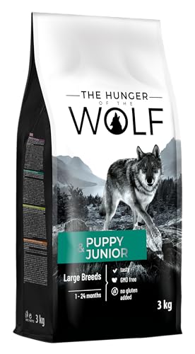 The Hunger of the Wolf Hundefutter für Welpen und Junghunde großer Rassen, Trockenfutter mit hohem Geflügelfleischanteil - 3 kg von The Hunger of the Wolf