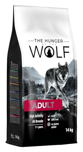 The Hunger of the Wolf Hundefutter für ausgewachsene und aktive Hunde aller Rassen, Trockenfutter mit hohem Kalorien- und Energiegehalt - 14 kg von The Hunger of the Wolf