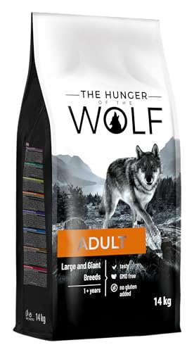 The Hunger of the Wolf Hundefutter für ausgewachsene Hunde großer und sehr großer Rassen, Trockenfutter mit Huhn gut für die Gelenkgesundheit - 14 kg von The Hunger of the Wolf