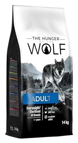 The Hunger of the Wolf Hundefutter für ausgewachsene übergewichtige oder sterilisierte Hunde aller Rassen, Trockenfutter mit Huhn Light Formula - 14 kg von The Hunger of the Wolf