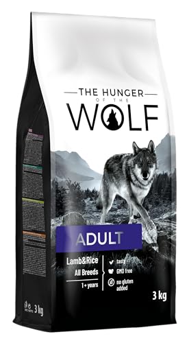 The Hunger of the Wolf Hundefutter für ausgewachsene Hunde aller Rassen, Fein zubereitetes Trockenfutter mit Lamm und Reis - 3 kg von The Hunger of the Wolf