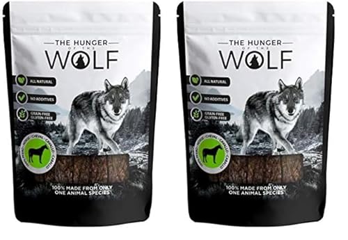 The Hunger of the Wolf Hundesnack für Hunde Aller Rassen, 100% Pferdefleisch - 200g (2er Pack) von The Hunger of the Wolf