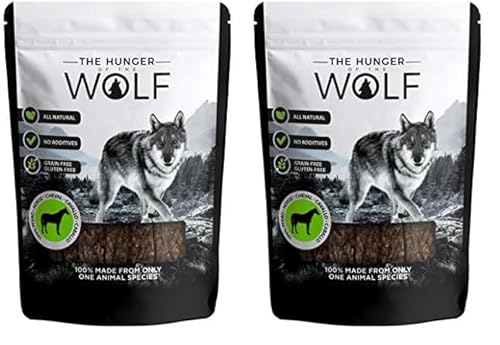 The Hunger of the Wolf Hundesnack für Hunde Aller Rassen, 100% Pferdefleisch - 200g (2er Pack) von The Hunger of the Wolf