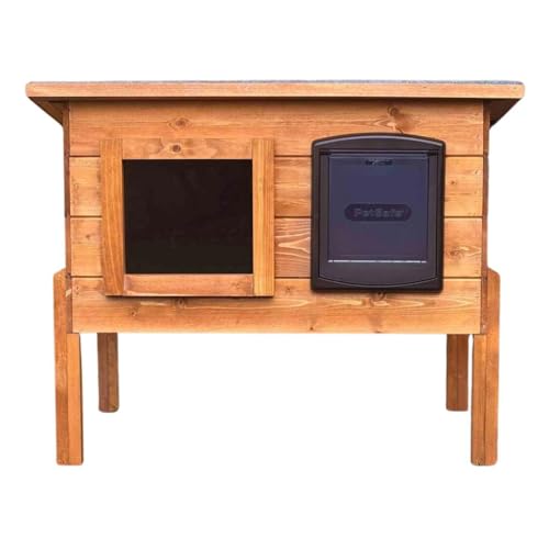 The Hutch Company Outdoor-Katzenhaus mit Isolierung für Freigängerkatzen – Wetterfestes Katzenhaus für draußen und drinnen mit natürlicher Wärmeregulierung – Fertig montiert The Hutch Company Outdoor-Katzenhaus mit Isolierung für Freigängerkatzen – Wetterfestes Katzenhaus für draußen und drinnen mit natürlicher Wärmeregulierung – Fertig montiert von The Hutch Company