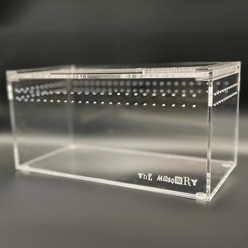 THE MASONRY Acryl-Terrarium für Isopodengehege, 20,3 x 10,2 x 10,2 cm, Schlinge, Vogelspinne, Käferbecken, kleiner Spinnenraum, klein, Terrarium vormontiert mit Magnetverschluss THE MASONRY Acryl-Terrarium für Isopodengehege, 20,3 x 10,2 x 10,2 cm, Schlinge, Vogelspinne, Käferbecken, kleiner Spinnenraum, klein, Terrarium vormontiert mit Magnetverschluss von The Masonry