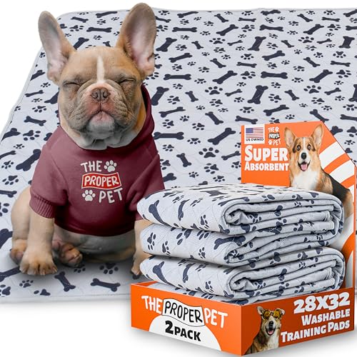 The Proper Pet Waschbare, Wiederverwendbare Hunde-Urinierunterlagen, auslaufsicher, dick und super saugfähig, wasserdichte Haustiermatten für Boden, Schutz unter dem Hundekäfig und Trainingsmatte für The Proper Pet Waschbare, Wiederverwendbare Hunde-Urinierunterlagen, auslaufsicher, dick und super saugfähig, wasserdichte Haustiermatten für Boden, Schutz unter dem Hundekäfig und Trainingsmatte für von The Proper Pet