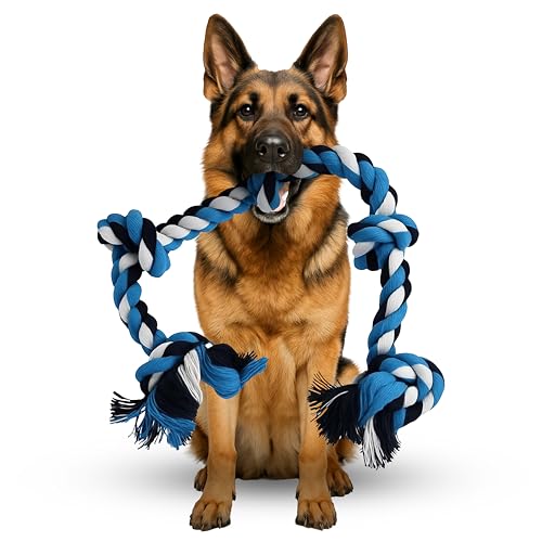 The Pup Quartet 91,4 cm langes Hundespielzeug für aggressive Kauer, robustes Seil mit 5 Knoten, Tauziehen für mittelgroße und große Hunde The Pup Quartet 91,4 cm langes Hundespielzeug für aggressive Kauer, robustes Seil mit 5 Knoten, Tauziehen für mittelgroße und große Hunde von The Pup Quartet