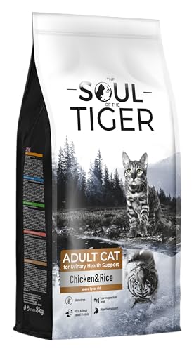 The Soul of the Tiger - Trockenfutter für ausgewachsene Katzen mit Huhn und Reis zur Unterstützung der Gesundheit der Harnwege, 8 kg von The Soul of the Tiger