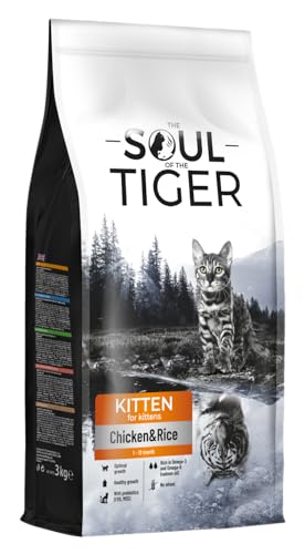 The Soul of the Tiger - Trockenfutter für Kätzchen mit Huhn und Reis, geeignet für trächtige und säugende Katzen, 3 kg von The Soul of the Tiger