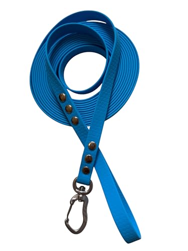 The Third Strap Hundeleine, Trainingsleine Wasserdicht, Hexaline und Tree Bark, Länge 3m, 5m und 10m, mit Aluminium-Karabiner (Blau, 5m) von The Third Strap