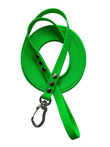 The Third Strap Hundeleine, Trainingsleine Wasserdicht, Hexaline und Tree Bark, Länge 3m, 5m und 10m, mit Aluminium-Karabiner (Grün, 5m) von The Third Strap