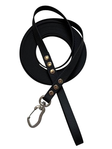 The Third Strap Hundeleine, Trainingsleine Wasserdicht, Hexaline und Tree Bark, Länge 3m, 5m und 10m, mit Aluminium-Karabiner (Schwarz, 5m) von The Third Strap