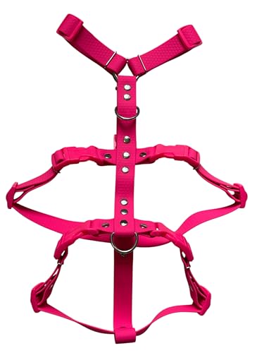 The Third Strap Tocht-Hosenträger für Hund, Whippet, Wasserdicht, Hexaline und Tree Bark, Einstellbare Brustumfang 52-75 cm (Rosa, H) von The Third Strap