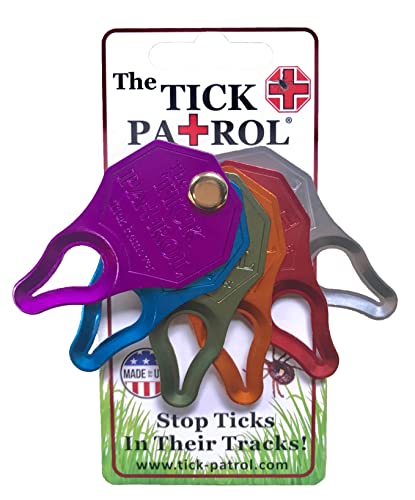 The Tick Patrol Zeckenentferner, 6er-Pack, für Menschen und Haustiere, stoppt Zecken in ihren Spuren. (6 Farben) von The Tick Patrol