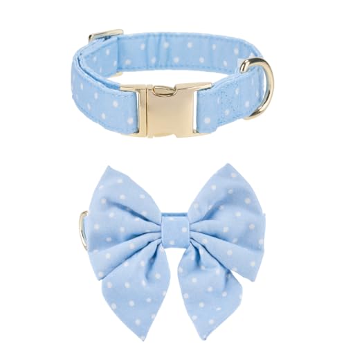 The Wagging Tail Verstellbare Fliege und Hundehalsband für Damen, kleine, mittelgroße und große Hunde, Welpenhalsband mit Fliege, niedlicher Damenschleife und Hundehalsband, bequeme, weiche Baumwolle The Wagging Tail Verstellbare Fliege und Hundehalsband für Damen, kleine, mittelgroße und große Hunde, Welpenhalsband mit Fliege, niedlicher Damenschleife und Hundehalsband, bequeme, weiche Baumwolle von The Wagging Tail