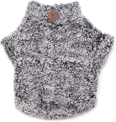 The Worthy Dog Cozy Wubby Fleece Viertelreißverschluss Pullover Winter Warm Hundebekleidung Outfits Kaltes Wetter Haustier Mantel Passend für große Hunde, Schwarz, grau, Large The Worthy Dog Cozy Wubby Fleece Viertelreißverschluss Pullover Winter Warm Hundebekleidung Outfits Kaltes Wetter Haustier Mantel Passend für große Hunde, Schwarz, grau, Large von The Worthy Dog