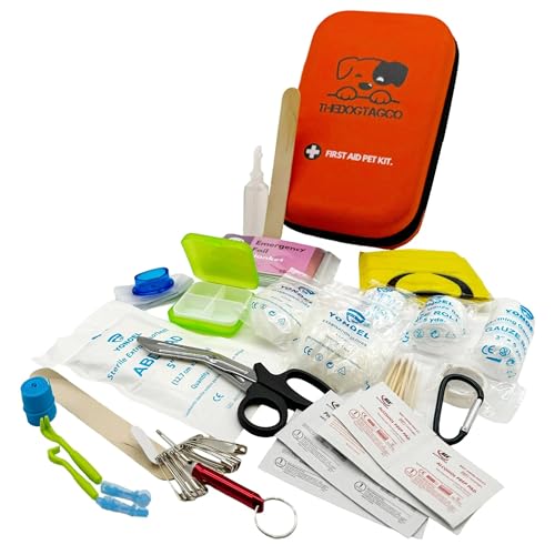 TheDogTagCo Erste-Hilfe-Set für Hunde, über 40 Gesundheitsbedarf, kompakt und tragbar, für jeden Haustier-Notfall vorbereitet TheDogTagCo Erste-Hilfe-Set für Hunde, über 40 Gesundheitsbedarf, kompakt und tragbar, für jeden Haustier-Notfall vorbereitet von TheDogTagCo