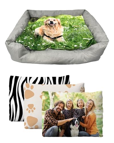 TheDogTagCo Großes Hundebett mit Kissen – individuelle Memory-Schaum-Hunde-Couch-Bett, Schlafmatte mit wasserdichtem, waschbarem Bezug für Komfort und Weichheit für Ihren Welpen TheDogTagCo Großes Hundebett mit Kissen – individuelle Memory-Schaum-Hunde-Couch-Bett, Schlafmatte mit wasserdichtem, waschbarem Bezug für Komfort und Weichheit für Ihren Welpen von TheDogTagCo