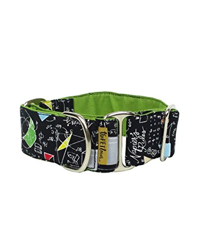 ThePetLover Hundehalsband Martingale Mathematik Größe S Bunt Grün Schwarz von ThePetLover