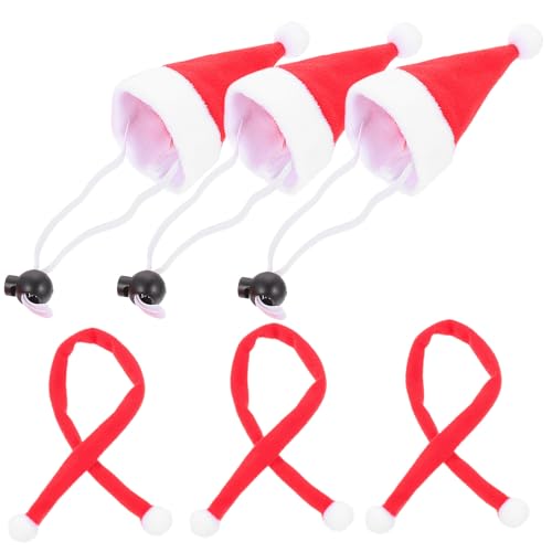6 Stück Mini-Weihnachtsmützen, Weihnachtsmütze, Hühnermütze, Schal-Set, kleine Tiermütze, verstellbar, für Geflügel, Henne, Hahn, Hamster, Ente, Eidechse, Meerschweinchen 6 Stück Mini-Weihnachtsmützen, Weihnachtsmütze, Hühnermütze, Schal-Set, kleine Tiermütze, verstellbar, für Geflügel, Henne, Hahn, Hamster, Ente, Eidechse, Meerschweinchen von Theaque