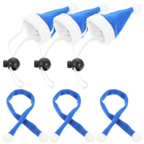 6 Stück Mini-Weihnachtsmützen, Weihnachtsmütze, Hühnermütze, Schal-Set, kleine Tiermütze, verstellbar, für Geflügel, Henne, Hahn, Hamster, Ente, Eidechse, Meerschweinchen 6 Stück Mini-Weihnachtsmützen, Weihnachtsmütze, Hühnermütze, Schal-Set, kleine Tiermütze, verstellbar, für Geflügel, Henne, Hahn, Hamster, Ente, Eidechse, Meerschweinchen von Theaque