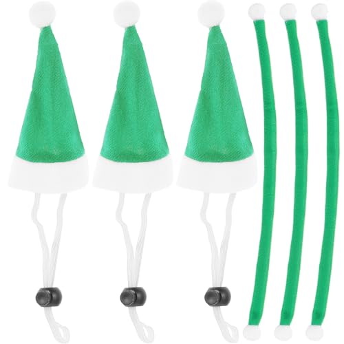 6 Stück Mini-Weihnachtsmützen, Weihnachtsmütze, Hühnermütze, Schal-Set, kleine Tiermütze, verstellbar, für Geflügel, Henne, Hahn, Hamster, Ente, Eidechse, Meerschweinchen 6 Stück Mini-Weihnachtsmützen, Weihnachtsmütze, Hühnermütze, Schal-Set, kleine Tiermütze, verstellbar, für Geflügel, Henne, Hahn, Hamster, Ente, Eidechse, Meerschweinchen von Theaque