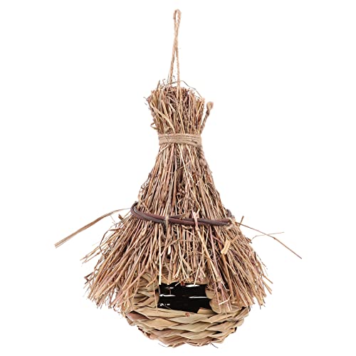 Theaque 1 x kreatives handgefertigtes Vogelhaus aus robustem Stroh, Vogelkäfig, Stroh, Vogelnest Theaque 1 x kreatives handgefertigtes Vogelhaus aus robustem Stroh, Vogelkäfig, Stroh, Vogelnest von Theaque