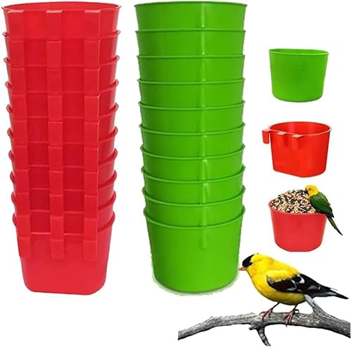 Vogelkäfig-Futterstation für Hühner, Futterspender, Hühner, Wasserbecher zum Aufhängen für Käfig, Hühner, Futterspender, Wasserbecher zum Aufhängen für Leckereien, Körnchen, Gamefowl, Papageien, Vogelkäfig-Futterstation für Hühner, Futterspender, Hühner, Wasserbecher zum Aufhängen für Käfig, Hühner, Futterspender, Wasserbecher zum Aufhängen für Leckereien, Körnchen, Gamefowl, Papageien, von Theaque