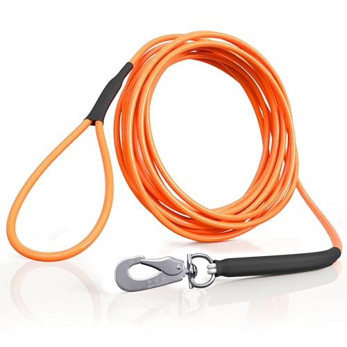 Hundeschleppleine|Robuste Trainingsleine für Hunde|Polyesterkern mit PVC-Ummantelung|Für Spiel, Sport und Hundetraining|6 mm dick|3 bis 50 m|Hohe Zugkraft|Flexibel und robust (20m, mit Handschlaufe) Hundeschleppleine|Robuste Trainingsleine für Hunde|Polyesterkern mit PVC-Ummantelung|Für Spiel, Sport und Hundetraining|6 mm dick|3 bis 50 m|Hohe Zugkraft|Flexibel und robust (20m, mit Handschlaufe) von Themahund