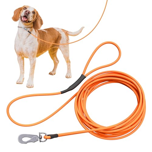 Schleppleine schwimmfähig mit oder ohne Handschlaufe | Orange | rund | 6mm | 3-50m (7m, mit Handschlaufe) von Themahund