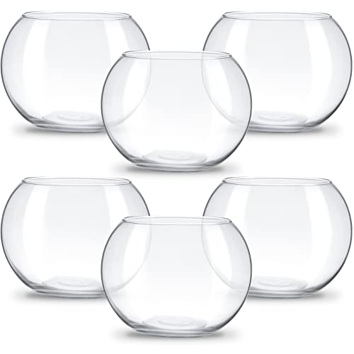 Transparente Fischschale, Glasblase, runde Glasvase, dekorative Blasenvase, Goldfischschale, Blumenvase, Tafelaufsatz für Hochzeit, Veranstaltung, Zuhause, Dekoration (6 Stück, 11.4x9.4x15.9 cm) von Thenshop