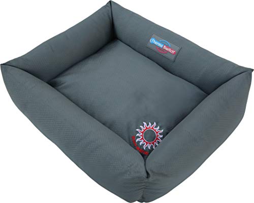 ThermoSwitch Hundebett Korfu Hundekissen Hundekorb wärmend kühlend grau (S) von ThermoSwitch