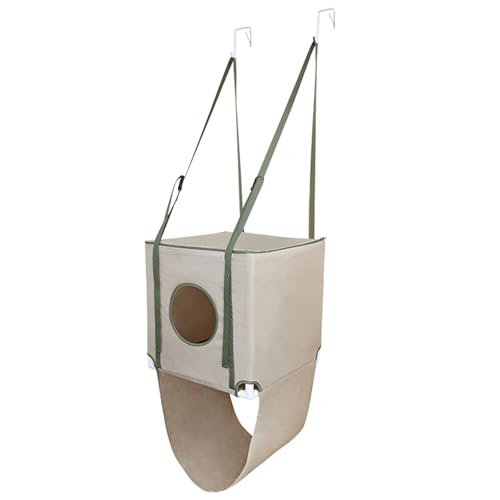 Atmungsaktives Polyester-Katzenhaus 2-lagiges hängendes Katzenbett an der Tür montiert, platzsparendes Design, Hängematte für Haushaltstürhängebett von Thewasc