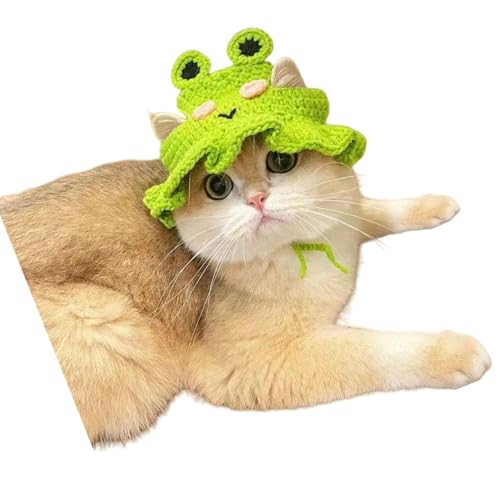 Hund Haustier Kostüm Kopfbedeckungen Props Haustier Gehäkelt Welpe Kopfbedeckung Party Kostüm Foto Requisiten Katzen Gestrickt von Thewasc