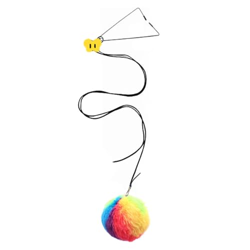 Interaktives Spielzeug zum Aufhängen, bunt, beweglicher, schwingender Ball, elastische Schnur für Haustierkatzen, Übungsspielzeug, Plüsch-Teaser Interaktives Spielzeug zum Aufhängen, bunt, beweglicher, schwingender Ball, elastische Schnur für Haustierkatzen, Übungsspielzeug, Plüsch-Teaser von Thewasc