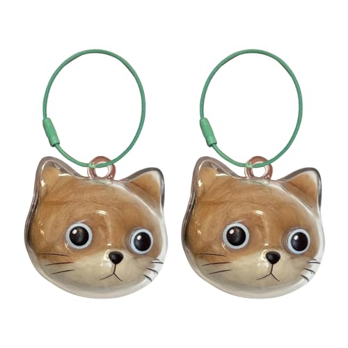 Thewasc Eleganter Haustier-Anhänger für Kätzchen, Katzen, Kopfform, Haar-Aufbewahrungsbox, transparent, Andenken, Schmuck, Charm, Geschenk, Katzenfell, Vitrine von Thewasc