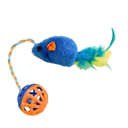 Thewasc Sicheres Plüschglocken-Spielzeug, interaktives Katzenspielzeug, Indoor-Aktivität für Kätzchen, Instinkte, Stimulation, Indoor-Katzen, Unterhaltungsball Thewasc Sicheres Plüschglocken-Spielzeug, interaktives Katzenspielzeug, Indoor-Aktivität für Kätzchen, Instinkte, Stimulation, Indoor-Katzen, Unterhaltungsball von Thewasc
