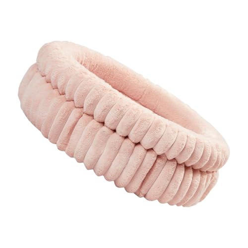Thewasc Waschbares Katzenbett, runde Form, für kleine Hunde, Plüsch, mit rutschfester Unterseite, leicht zu waschen, abnehmbares Kissen, Kätzchen Thewasc Waschbares Katzenbett, runde Form, für kleine Hunde, Plüsch, mit rutschfester Unterseite, leicht zu waschen, abnehmbares Kissen, Kätzchen von Thewasc
