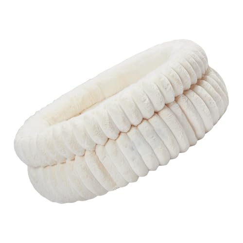 Thewasc Waschbares Katzenbett, runde Form, für kleine Hunde, Plüsch, mit rutschfester Unterseite, leicht zu waschen, abnehmbares Kissen, Kätzchen Thewasc Waschbares Katzenbett, runde Form, für kleine Hunde, Plüsch, mit rutschfester Unterseite, leicht zu waschen, abnehmbares Kissen, Kätzchen von Thewasc